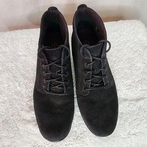 Clarks Bendables Leather Women's Ankle Boots Size 6.5M #68722 Black Suede Chukka